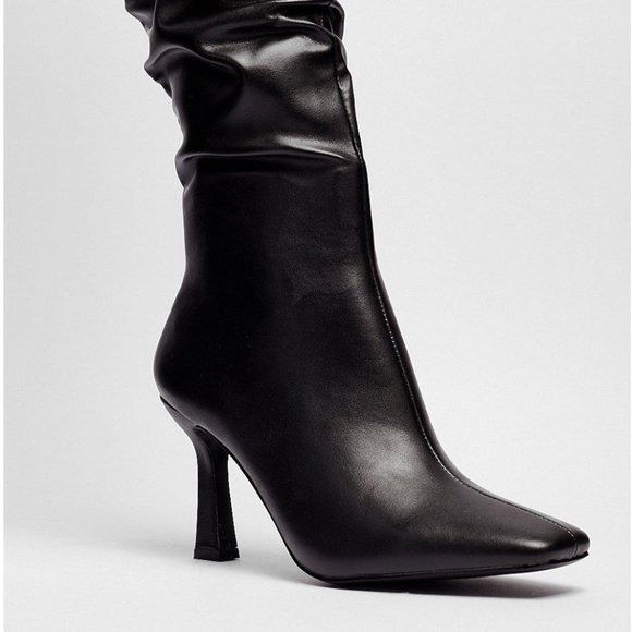 NEW Thigh High Slouchy Stiletto Heel Boots - Picture 3 of 4